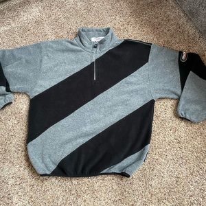 Men’s Black & Gray Fleece Sweatshirt by Nautica sz L Pullover